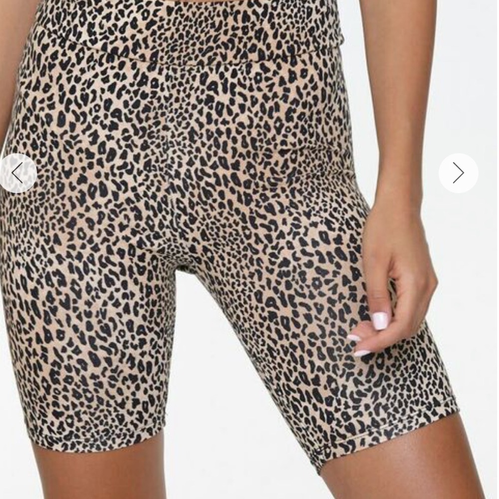 Cheetah Leopard Biker Shorts